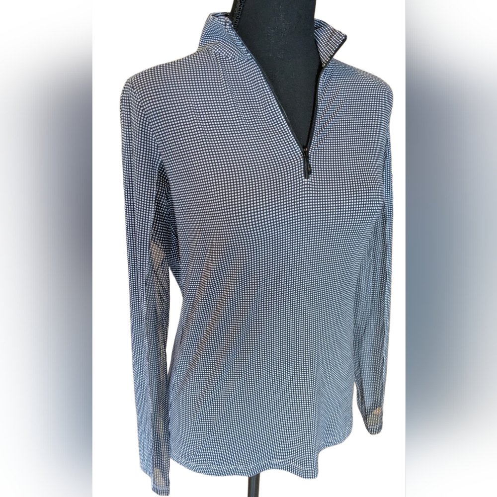 Ibkul Mini Check Mock Neck Top - Picture 9 of 12